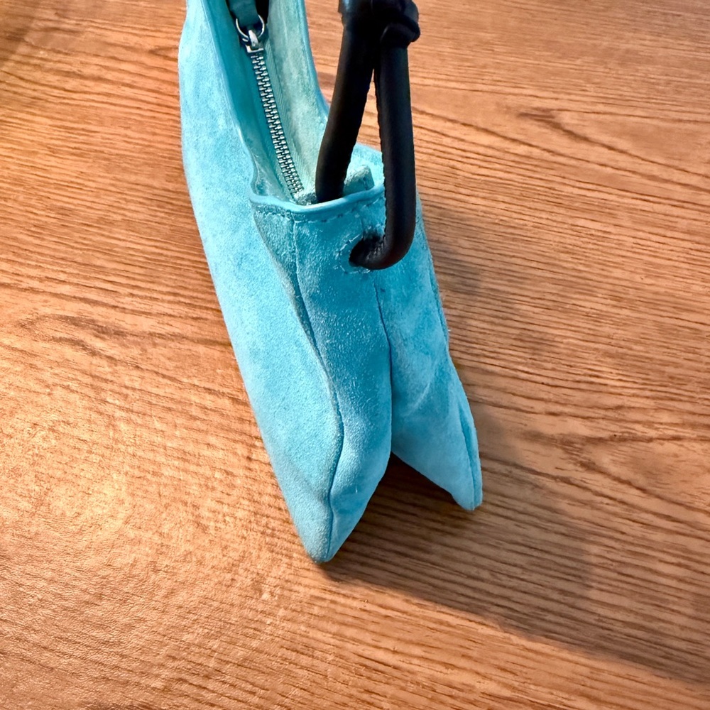 STAUD Blue Mini Suede Bag - Picture 6 of 8